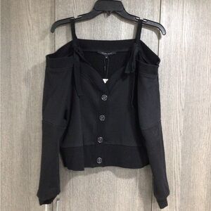 Walter Baker Off-Shoulder Black Sweater